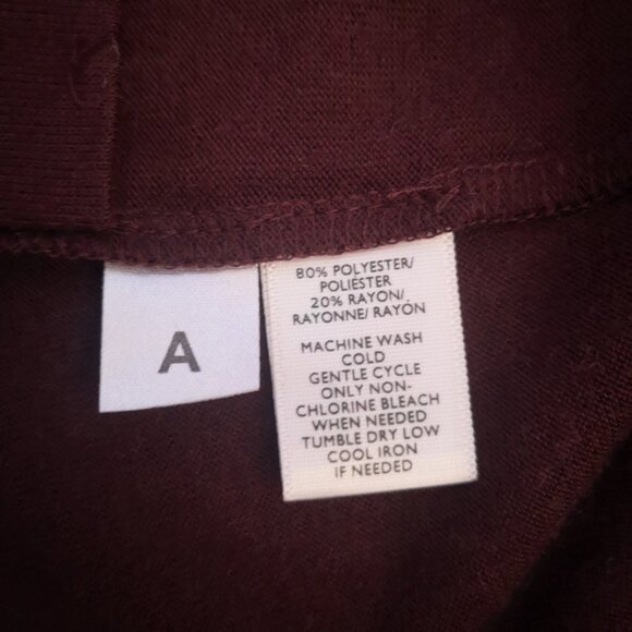 Anne Taylor Loft Ladies Size Small Burgundy Lightweight Turtleneck - Picture 4 of 9